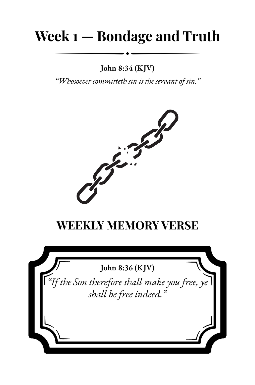 No Longer Bound: Addiction, Freedom, and the Power of New Life in Christ | An 8-week KJV Bible Study