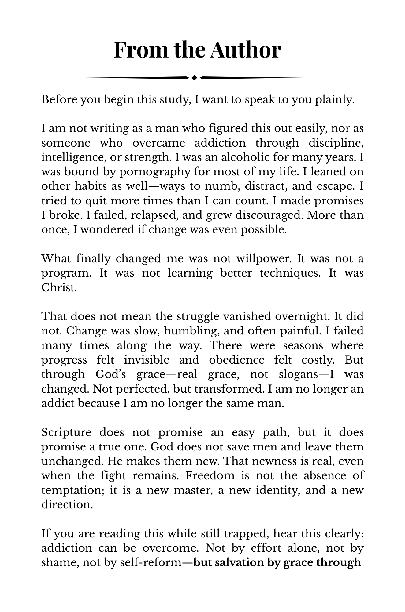 No Longer Bound: Addiction, Freedom, and the Power of New Life in Christ | An 8-week KJV Bible Study