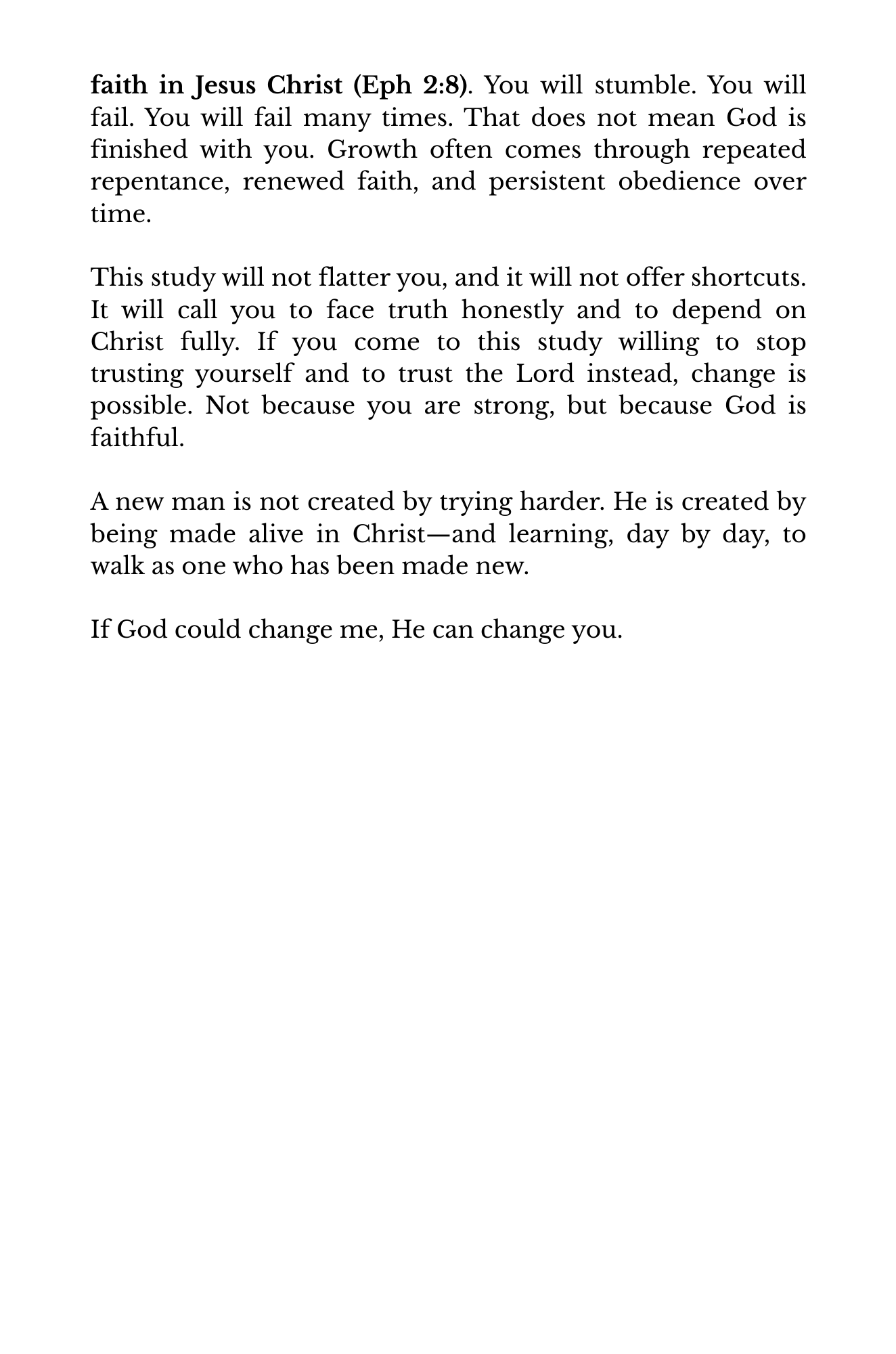 No Longer Bound: Addiction, Freedom, and the Power of New Life in Christ | An 8-week KJV Bible Study