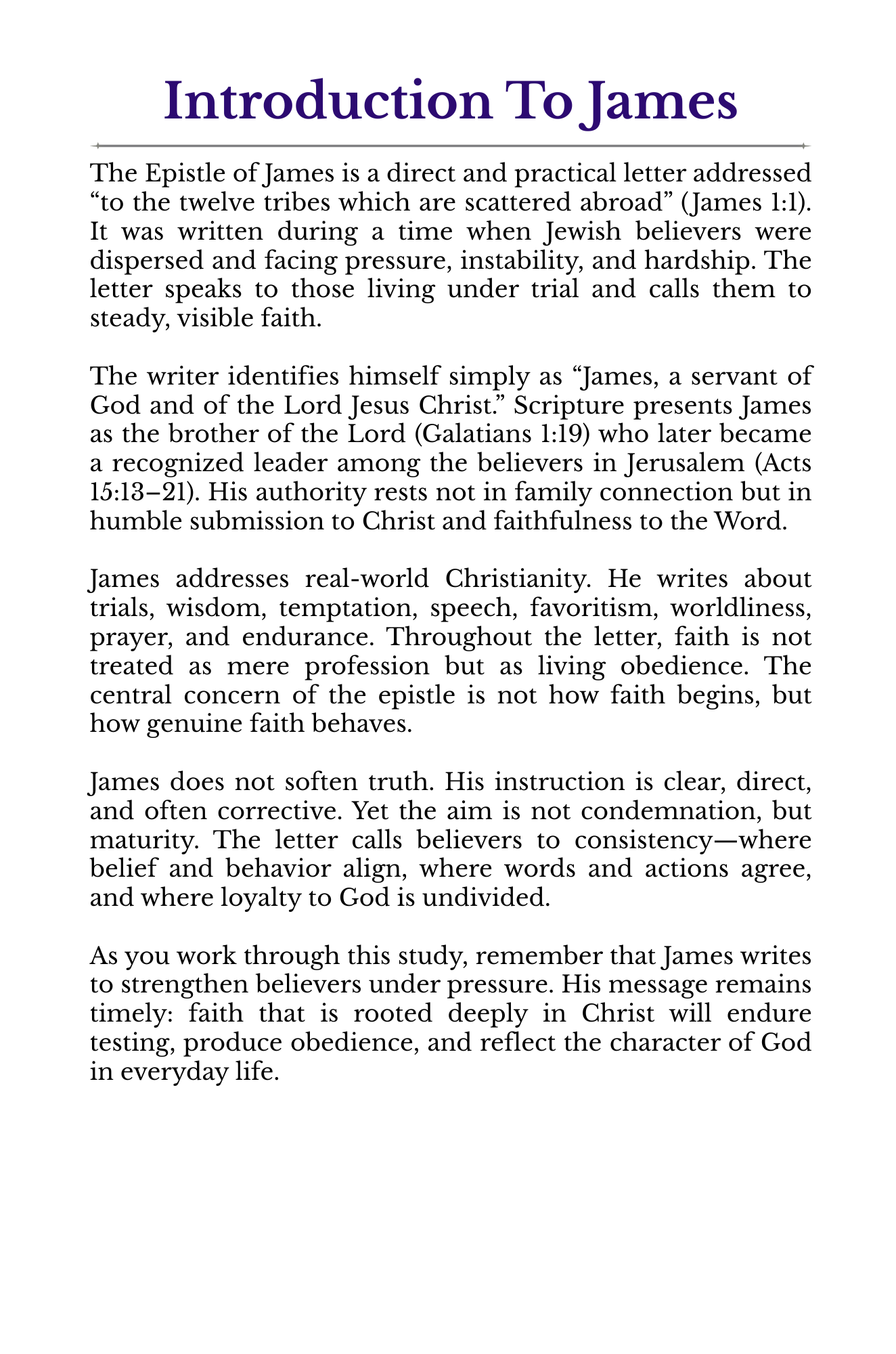 Rooted in Scripture: A KJV Verse-by-Verse Study on the Book of James