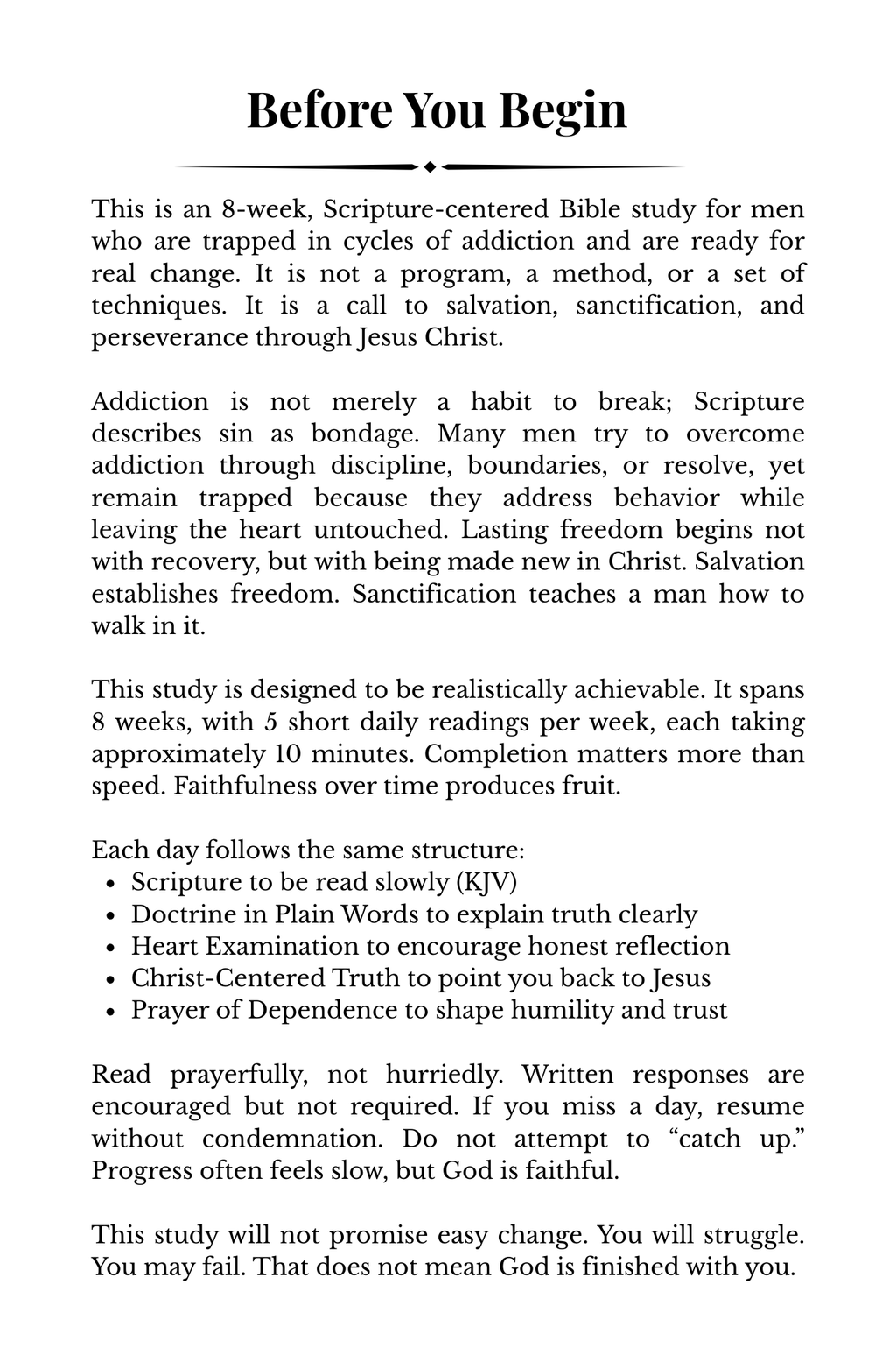 No Longer Bound: Addiction, Freedom, and the Power of New Life in Christ | An 8-week KJV Bible Study
