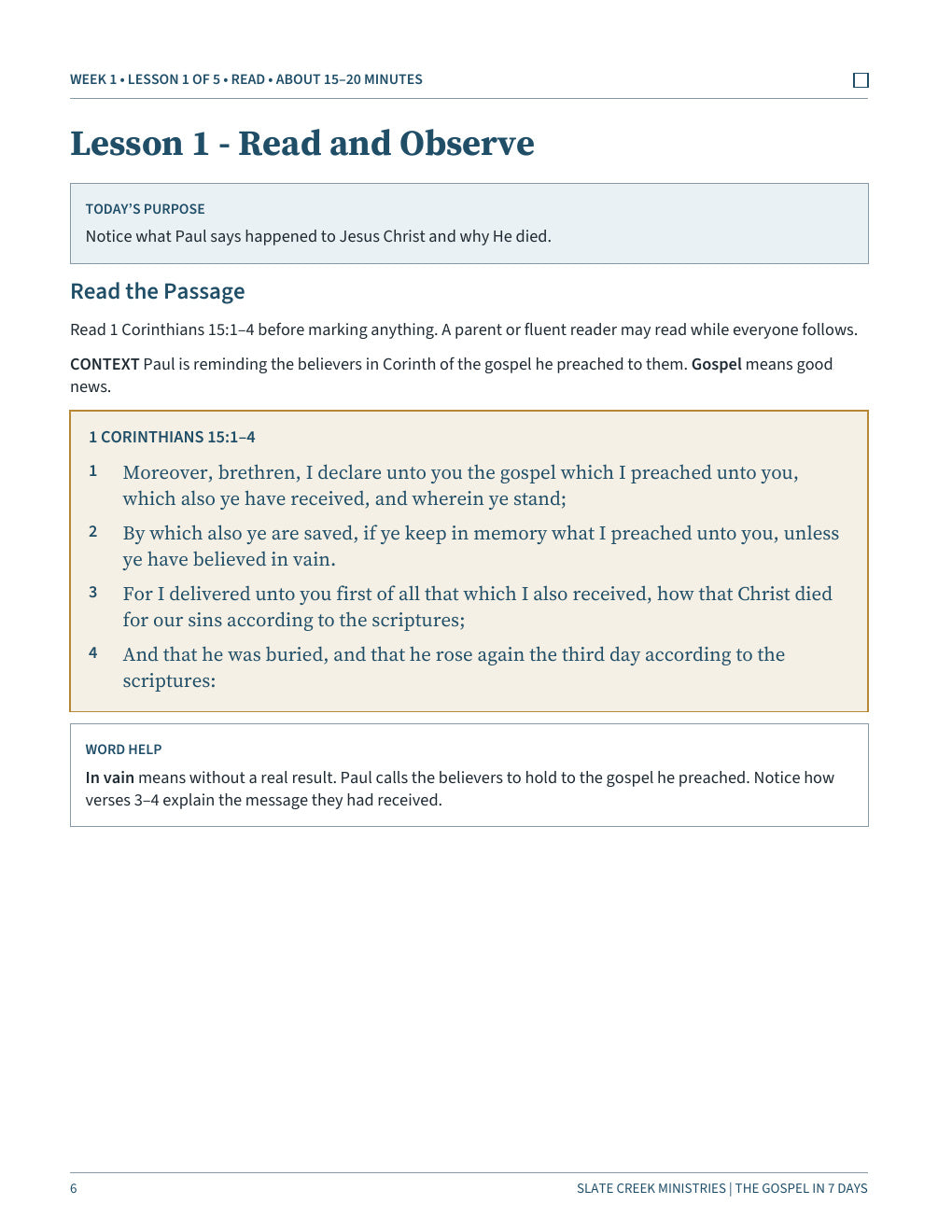Lesson 1 · Read and Observe — open the actual page in a new tab