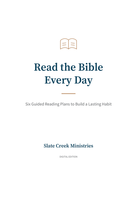 Read the Bible Every Day — actual title page.